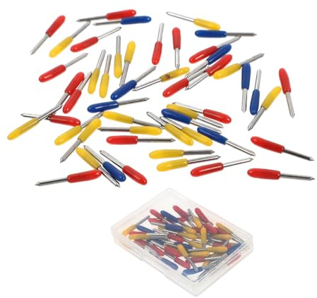 Tofficu 50pièces Outils de Découpe pour Lettrage Machines et Tissus de Rechange pour Lames de Vinyle et Tissu