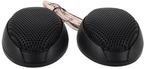 SHINEOFI Tweeter à Dôme pour Haut-Parleur De Véhicule, Composants Audio Haute Fréquence, Installation Voiture, Audio Automobile, Aigus Cristallins, Design Galet Noir, Paire De 2 Pièces