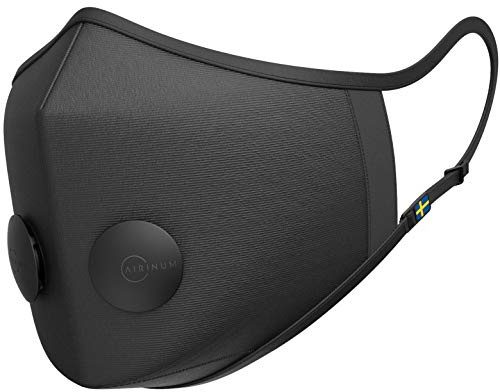 Airinum Urban Air Mask 2.0 - Onyx Black S | Maschera di Protezione Respiratoria Riutilizzabile e Regolabile, Che Protegge Contro L’inquinamento, lo Smog, gli Allergeni e i Batteri