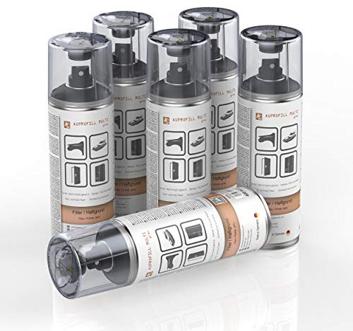 AUPROTEC Haftgrund Füller AUPROFILL MULTI Filler Grundierung für Autolack Primer Spray grau 6x 400ml