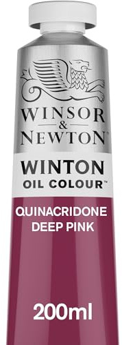Winsor & Newton Oil Paint, Quinacridone Deep Pink, 200 ml (Pack of 1)