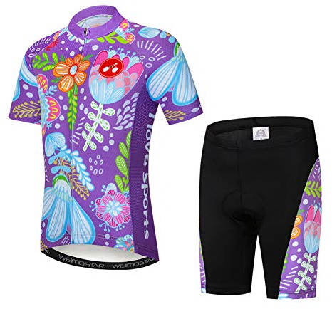 Cykeltrikåshorts set vadderad kostym barncykeldelar skjorta mountainbike körning, 192, XL