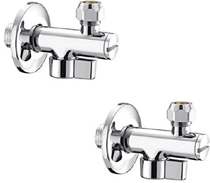 PACK 2 PEZZI PIANA serie 0350 B 300 CR Rubinetto 3/8 a sfera sottolavabo con filtro - cromato - calotta bassa