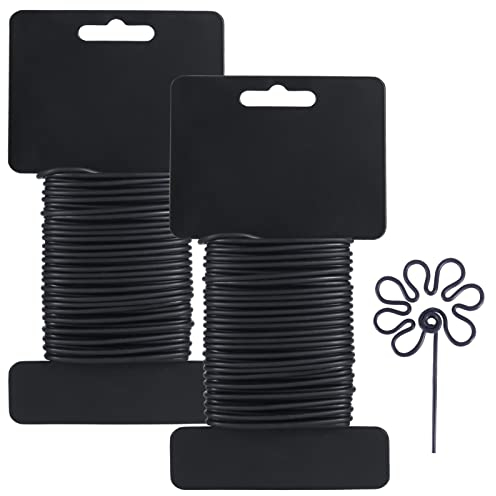 tenn well Fil de jardin noir de 20 m pour plantes grimpantes, vignes, arbustes et fleurs