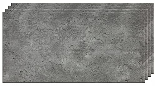 DECCART Wand-Paneele in Betonoptik - Deckenpaneele - Wandverkleidung Deckenverkleidung mit Beton-Imitat - Wandplatten in Grau aus Polystyrol - 100x50 cm - Dunkelgrau - 7014 XL - 20 Stück 10 m²)
