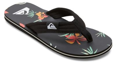 Quiksilver Molokai Layback II Sandales pour homme, Noir, orange, vert, 39 EU