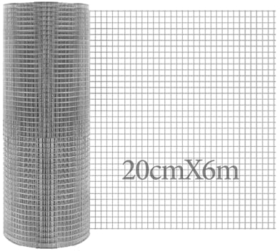 DRERIO Wühlmausgitter 200mmX6m, Drahtgitter Mäuseköder Kaninchendraht für Hochbeet,Nagetier Masche,Fugengitter Metall Rolle,Drahtgitter Feinmaschig,Zugriff mit Mäuse & Ratten und Schlange Verhindert