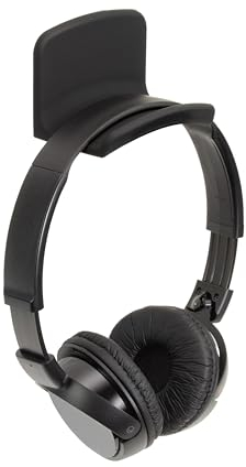 Dynavox Kopfhörerhalter KH-300, Wandhalterung für Headsets, Klebemontage, schonende Silikon-Auflagefläche, schwarz