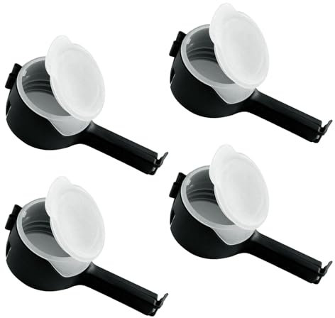 4 Stück Verschlussclips Mit Ausschütter, KüChenclip, Snackspender TüTenclips, Frischhalteclips, Wiederverwendbare Verschlussklammern für Beutel, für Verpackung Süßigkeiten Snacks Tiernahrung