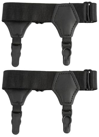 1 par strumpor strumpband herrstrumpor hängslen justerbara, halkfria strumpband av högkvalitativ nylon för strumpor, svart – perfekt för affärsmän och formella tillfällen, svart, no