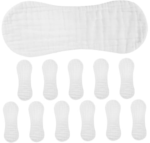 Abaodam 12stücke Musselintücher Wiederverwendbare Windeln Für Junge Mädchen Babyhandtücher Aus Atmungsaktive Stoffwindeln Für Kleinkinder Weiche Waschlappen Für Neugeborene