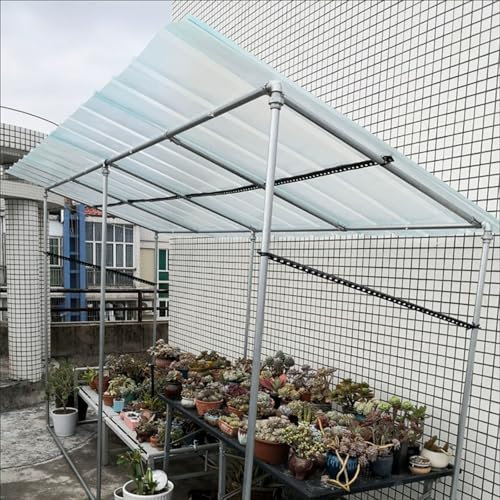 Hojas De Techo Corrugado,1.5mm Placa Ondulada FRP Para Exteriores,2-4-6-8-10pcs Paneles Para Tejado Resistentes Al Impacto,Chapa Ondulada Para Invernaderos (0.9×1.5m/35×59in,10pcs)