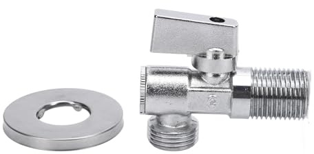 LOCADENCE Valvola di arresto angolare, 1/4 quarto di svolta G1/2 pollici in ottone in ottone Valvole di spegnimento, g1/2 pollici di spegnimento dell'uscita impianto