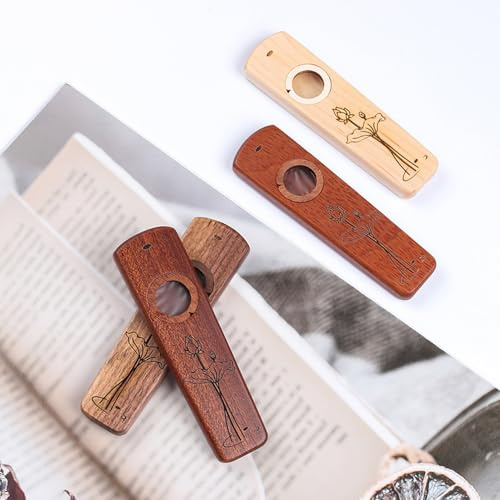 SEAFRONT Kazoo de Madera, Instrumento Musical de Madera, Divertido Fácil de Tocar para Entretenimiento de Fiesta para Adultos y Niños (Madera de arce)