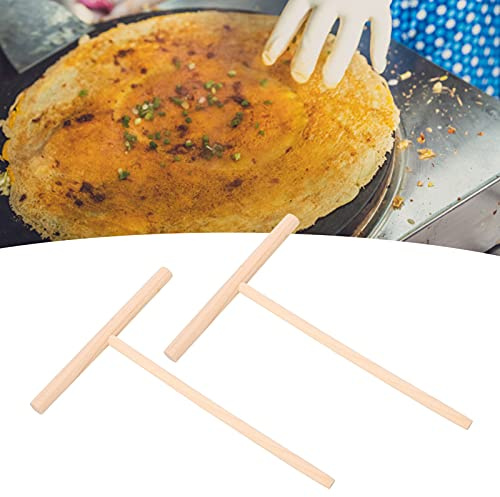 BAFOVY Spargitore per Pastella per Pancake in Legno a Forma di Legno, Spatola di Spargi di Crepe, per L'uso della