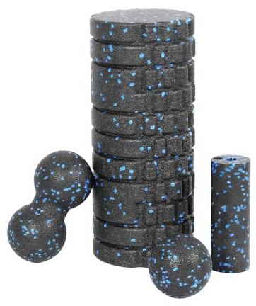 Faszienrollen Set 5‑teilig – 33x14 cm 3D Faszienrolle, Minirolle, Massagebälle & Duoball – EPP Foam Roller Set für Triggerpunkte & tiefe Muskelmassage – Selbstmassage & Regeneration für Sport & Alltag