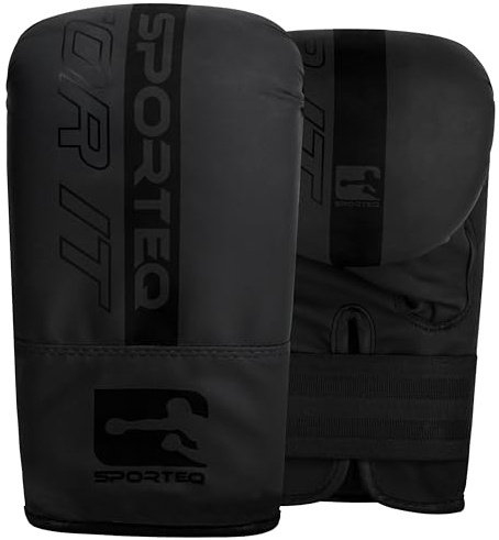 Sporteq GO Series - Guantes de boxeo, guantes de cuero para boxeo, MMA, Muay Thai y Kickboxing, guantes de gimnasio para saco de boxeo, almohadillas y entrenamiento de pelota de velocidad