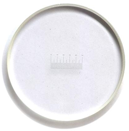 0,1 mm hochwertige Füße geformtes Okular Graticule Messglas Okular Mikrometer Okular Fadenkreuz Fuß Form Okular Lineal Slides