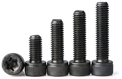 LAZIRO 10pcs M6x10mm-30mm Steel Torx Screws T& TX Six-Lobe Socket Cap With Column Bolts Stigma Knurled Head Anti-theft Screw Bolt Black (Size : M6x20mm)