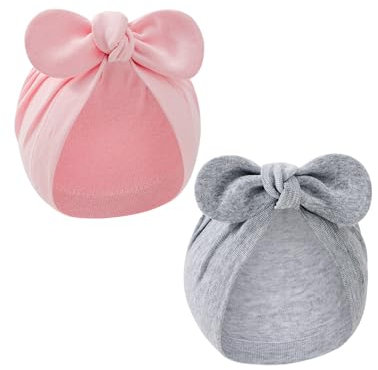 Durio Baumwolle Baby Mütze 0-24Monate Erstlingsmützen Neugeborene Mädchen Jungen Baby Beanie Newborn Mütze Mit Band