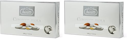 Buratti Confetti Dragées à l'amande d'avola Avole Torino 1 Kg (Lot de 2)