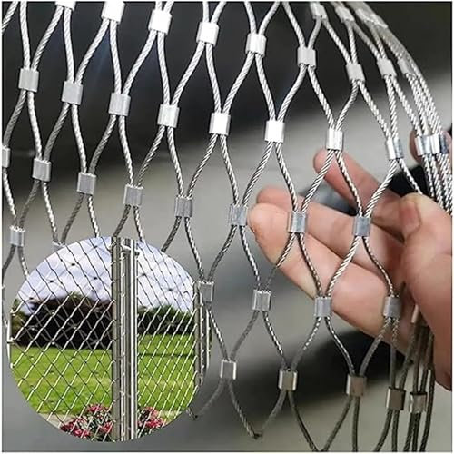 Rete a corda flessibile in acciaio inox Rete di recinzione in acciaio inossidabile, resistente, con connessioni a scatto, fori for rete di recinzione intrecciata flessibile for giardino agricolo Rete