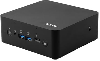 msi Cubi NUC AI+ Barebones Mini PC: Intel Core Ultra 9-288V, 32GB Memory, WiFi 6E, BT 5.3, Thunderbolt 4, Type-C, Copilot Button: Black 2MG-002BUS