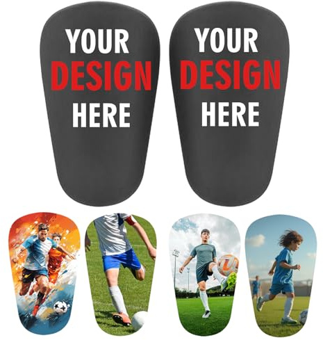 Protège-tibias de football personnalisés avec photo ou logo, coussinets de football légers avec rembourrage en EVA, cadeau pour jeunes et adultes
