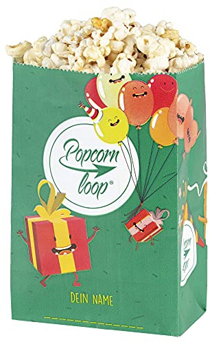 Popcornloop ® Popcorntüten 50 Stk. Popcorn Box Tüten Candy Bar Tüte Hochzeit Papier Süßigkeiten Boxen für Party Papier Behälter Rot Weiß Gestreift Snackbox Geschenk Kinder (Monster 50 Stück)