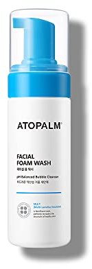 ATOPALM Facial Foam Wash, Gentle Baby Wash, Tear-Free, Sulfate-,Paraben-Free, pH Balanced, Hypoallergenic for Sensitive Skin, EWG Green Grade, Foaming Facial Cleanser, 5.07 Fl Oz, 150ml