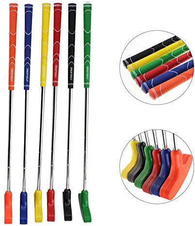 Crestgolf 6pcs Two Way Junior Golf Putter Kids Putter Both Left and Right Handed Easily Use 5 Sizes for Ages 3-5 6-8 9-12 13-15 Adult (35 inch)