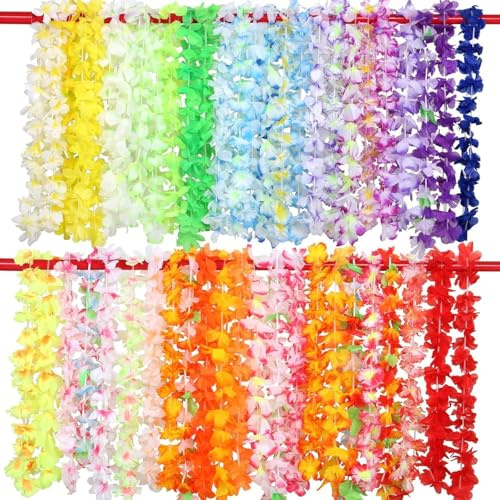 GWHOLE Collar Hawaiano 50 Pzs, Guirnaldas de Flores para Fiesta Hawaiana