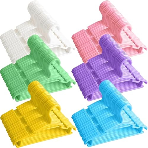 GoodtoU 100 Pack Baby Clothes Hangers, Non‑Slip Plastic Nursery Closet Hangers, Space‑Saving Toddler & Infant Hangers for Kids Clothing