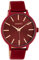 Oozoo Damenuhr Quarz mit Lederband 42 MM Rot Sunray C10618