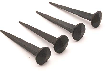 Chiodi a forma di rosa, forgiati a mano, in ferro battuto, stile vittoriano, in ferro battuto nero, artigianato in legno, porte, mobili, chiodi decorativi (25 mm)