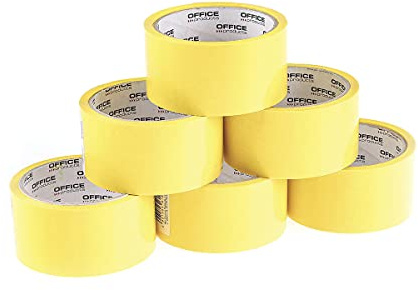 OFFICER PRODUCTS 15025031-06 Förpackningstejp, Gul, 48 mm x 46 m x 6 stycken