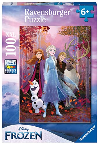 Ravensburger pussel 80535 - Frozen Elsa och hennes vänner, 100-bitars barnpussel för frysta fans från 6 år och uppåt