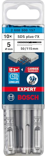 Bosch Hartmetall-Hammerbohrer EXPERT„7X“ SDS-plus,⌀xganze Länge: 5X115mm 10 Stk