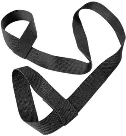 Sangle de transport pour tapis de yoga – Sangle de transport antidérapante extensible | Sangle réglable pour tapis de yoga – Sangle de support multifonction pour tapis de yoga, Noir, 21.65x0.98