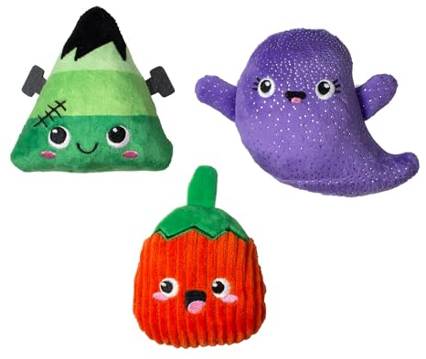 Fringe Studio Small Plush Dog Toy Set, Spooky Squad, 3 Piece Set, PetShop Collection (662130)