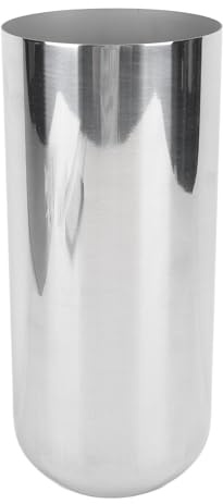 Metallvase, Einzigartiges Design, Silberne Vase aus Edelstahl für Blumen, Heimdekoration, Büro, Hochzeit, Größe 23 X 10 cm, Moderne Tischdekoration, Ambiente und Schönheit für