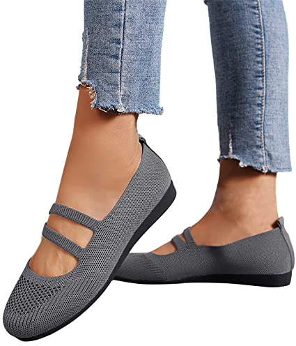 Ballerine Blanche Femme Confortable Confort Chic Et Elegant Interieur Chaussures Plates pour Pantoufle Pied Large Mocassin Ete Chaussure Bride