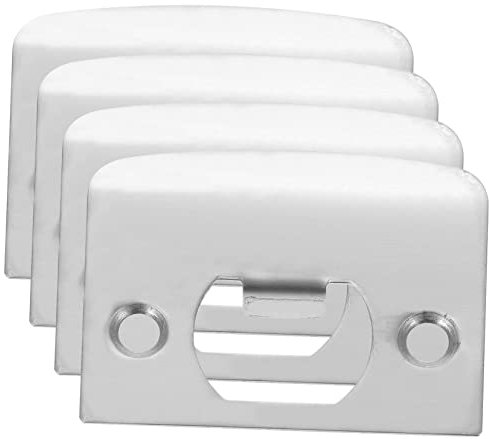EXCEART 4pièces Plaque De Gâche Acier Inoxydable Pour Loquet De Porte Intérieur Montage Facile Résistance Corrosion Adaptée Porte Chambre Et Entrée