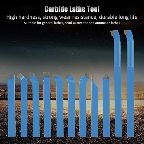 ACOGEDO High Hardness Carbide Lathe Tools Set 11Pcs 8x8mm for Turning Milling Cutting - Rigorous Machining Process and Beautiful Incision
