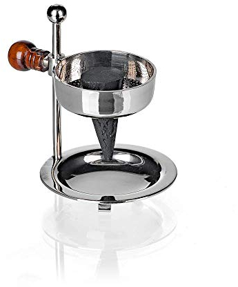 Original Crottendorfer Räucherkerzen - Weihrauchbrenner aus Messing vernickelt - höhenverstellbares Räuchergefäß - Made in Germany