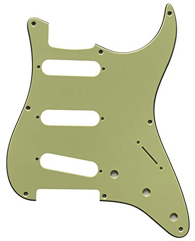 Passar US Fender 57' 8 Sctew Stratocaster stil gitarr pickguard (3 lager vintage grön)