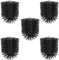 Bürstenking Silikon WC Ersatzbürstenkopf, 67 mm, Toilettenbürstenkopf Set passend für Emco WC-Garnituren, Silikon Ersatzklobürstenkopf, mit M12 Innengewinde, 5 Stück, schwarz