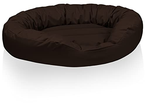 BedDog® Letto per Cane Sunny, Cuscino Ovale, Divano, Cestino per Cane, sforderabile, Taglia L, Chocolate, Marrone