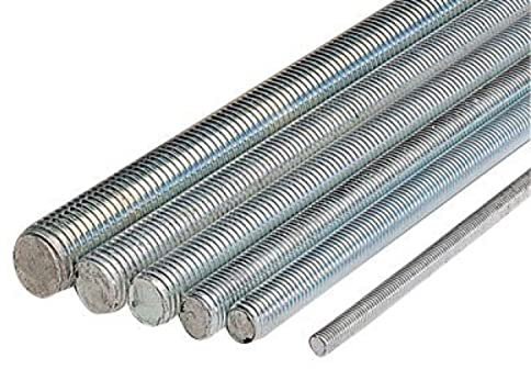 LENNIE, Tige filetée zingué blanc, L.1 m, Ø 4 mm, FQB041000, Zingué blanc,Tiges filetées en acier Force 6,8, En acier, Vendu à l'unité, pour la construction, l'assemblage de meubles