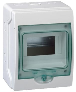 Mini-coffret pour appareillage modulaire Mureva Schneider Electric - 1 rangée - 6 modules - IP65 - En saillie
